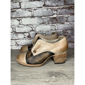 Freebird by Steven Mabel Brown Leather Oxfords Western Boots Women Sz 11M US/42